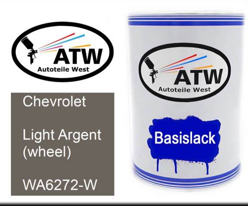 Chevrolet, Light Argent (wheel), WA6272-W: 500ml Lackdose, von ATW Autoteile West.